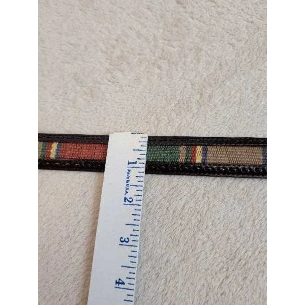 Columbia Sportswear Genuine Leather Woven Stripe Belt 40 Men's Casual Accessory